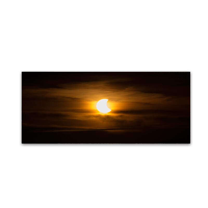 Trademark Fine Art Kurt Shaffer 'October 2014 Solar Eclipse' 20 x 47 (KS01042-C2047GG) image 1