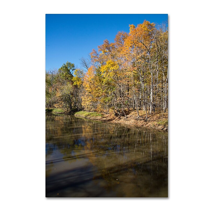 Trademark Fine Art Kurt Shaffer 'Vermilion River Autumn' 16 x 24 (KS01050-C1624GG) image 1