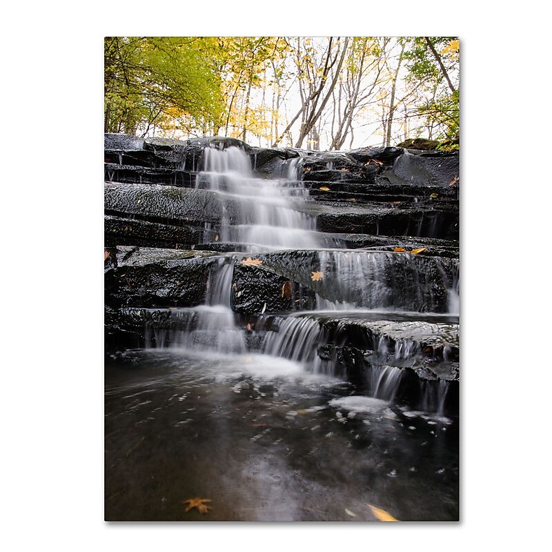 Trademark Fine Art Kurt Shaffer 'Waterfall at Lake View' 18 x 24 (KS01051-C1824GG) image 1