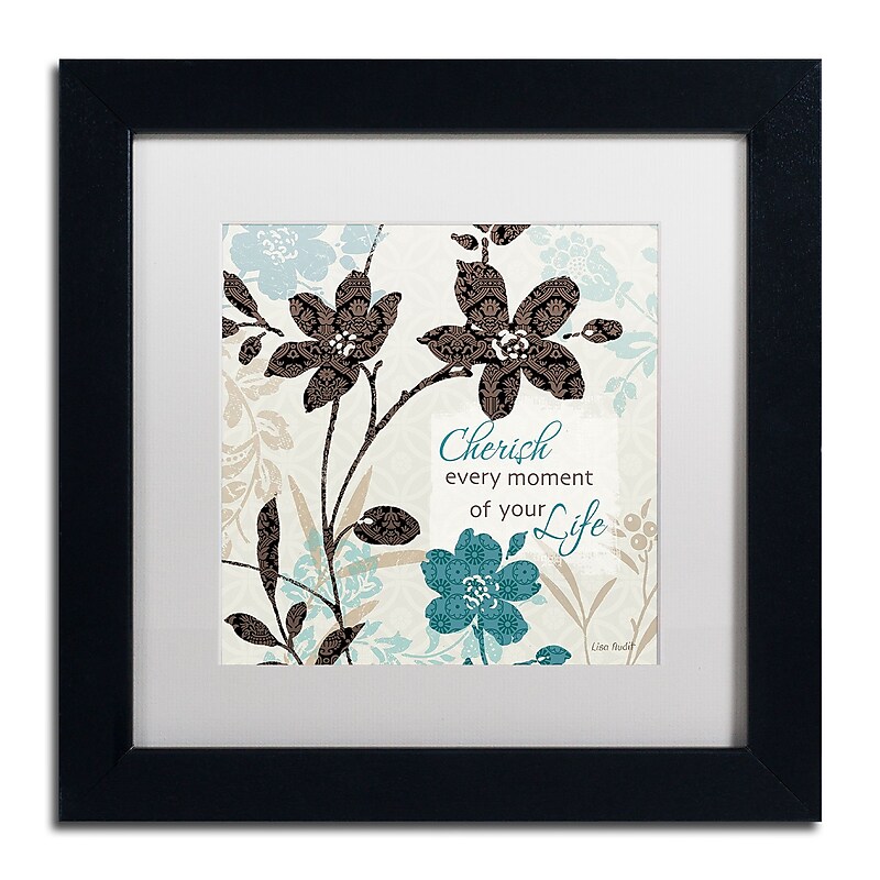 Trademark Fine Art Lisa Audit 'Botanical Touch Quote I' 11 x 11 Framed Art Print (WAP0174-B1111MF) image 1