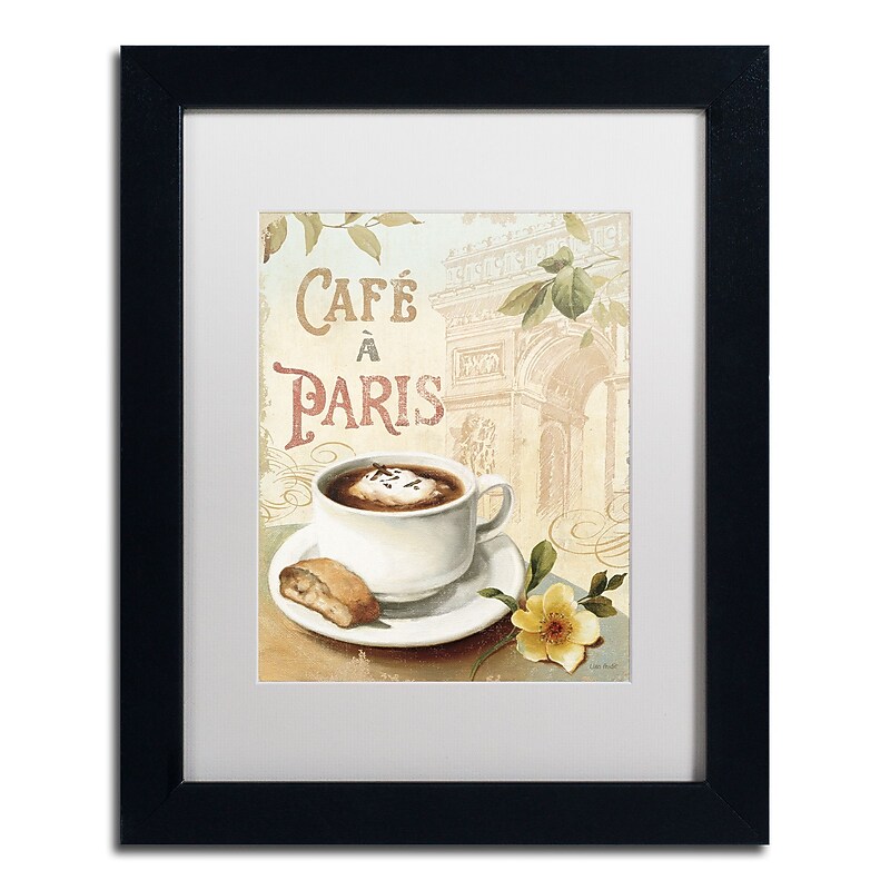 Trademark Fine Art Lisa Audit 'Cafe in Europe I' 11 x 14 Framed Art Print (WAP0187-B1114MF) image 1