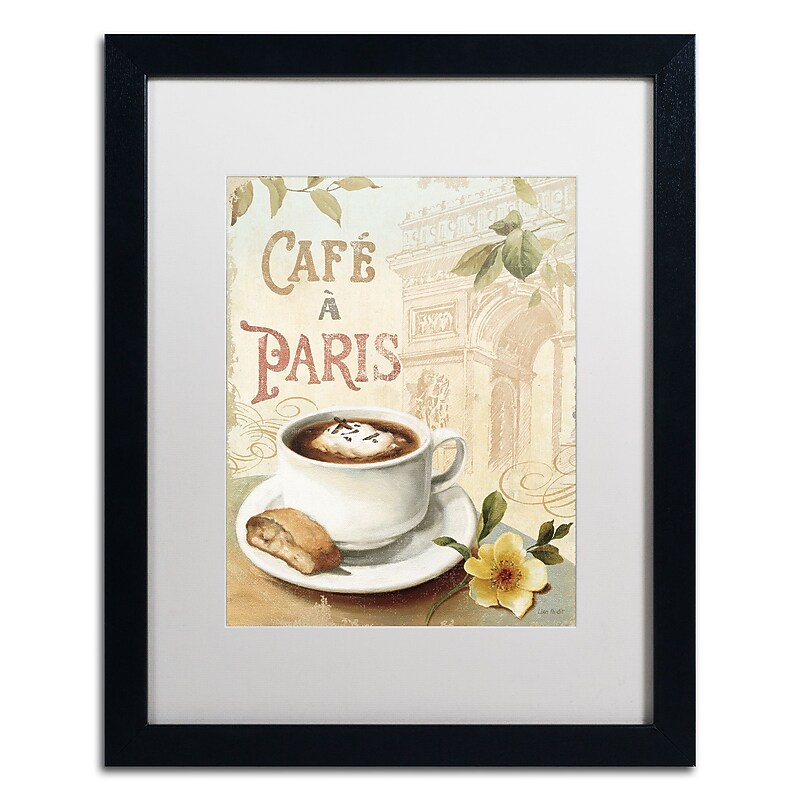 Trademark Fine Art Lisa Audit 'Cafe in Europe I' 16 x 20 Framed Art Print (WAP0187-B1620MF) image 1