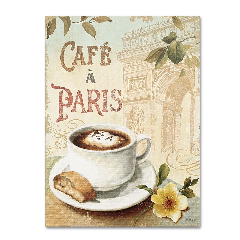 Trademark Fine Art Lisa Audit 'Cafe in Europe I' 35 x 47 (WAP0187-C3547GG) image 1