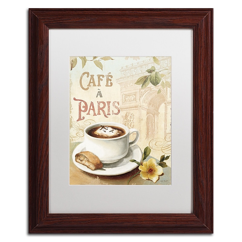 Trademark Fine Art Lisa Audit 'Cafe in Europe I' 11 x 14 Framed Art Print (WAP0187-W1114MF) image 1