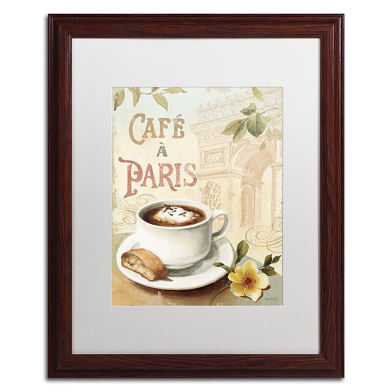 Trademark Fine Art Lisa Audit 'Cafe in Europe I' 16 x 20 Framed Art Print (WAP0187-W1620MF) image 1