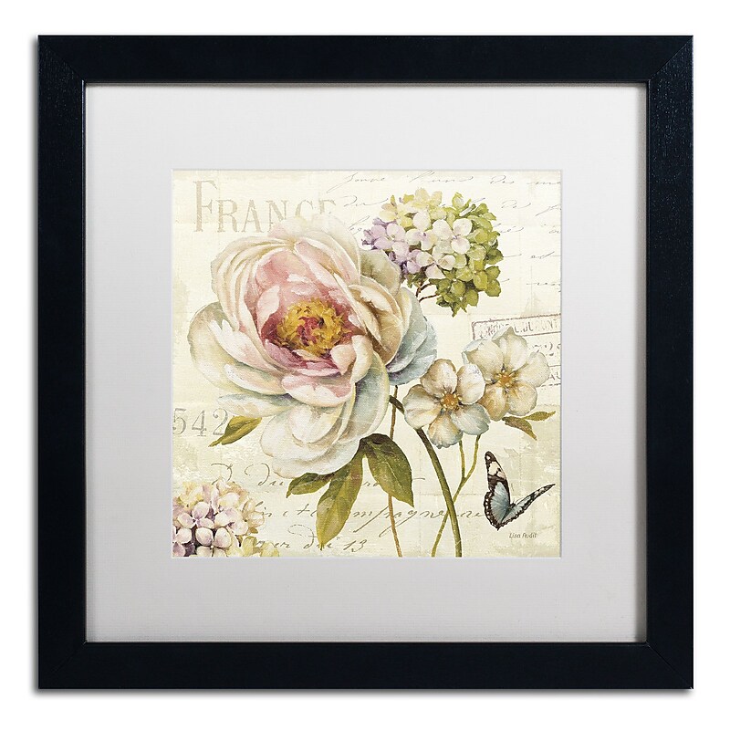 Trademark Fine Art Lisa Audit 'Marche de Fleurs III' 16 x 16 Framed Art Print (WAP0201-B1616MF) image 1