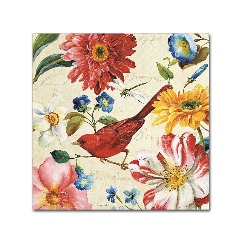 Trademark Fine Art Lisa Audit 'Rainbow Garden III - Cream' 24 x 24 (WAP0209-C2424GG) image 1