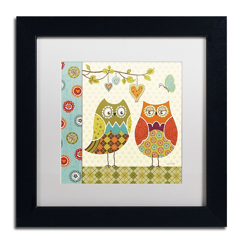 Trademark Fine Art Lisa Audit 'Owl Wonderful I' 11 x 11 Framed Art Print (WAP0210-B1111MF) image 1