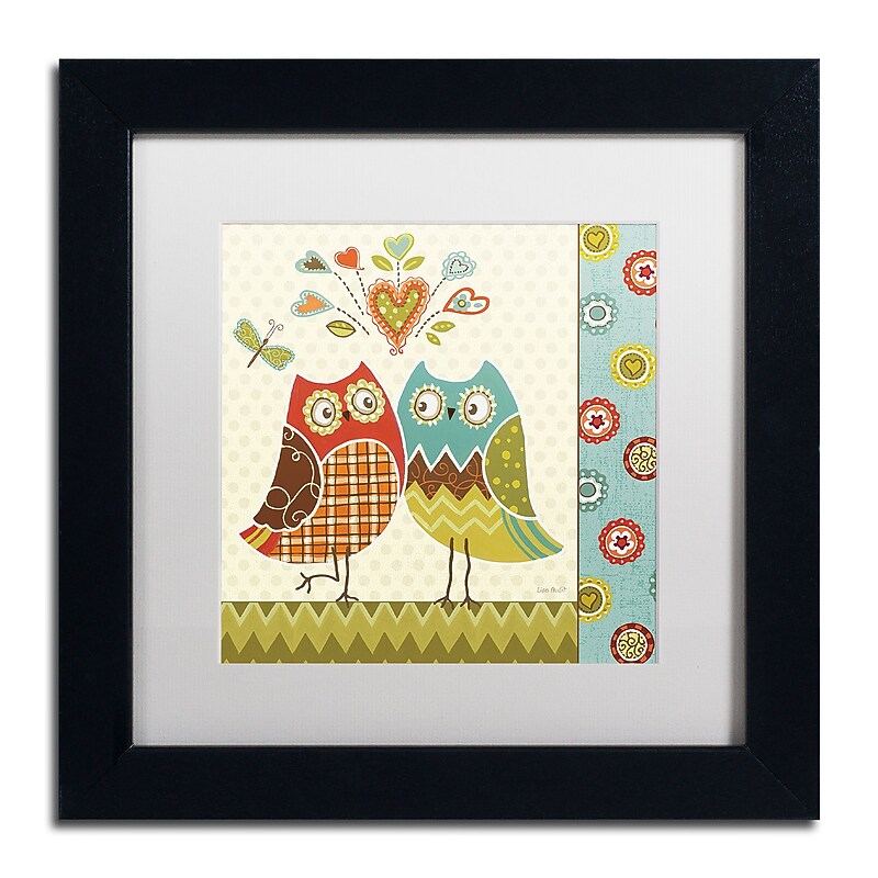 Trademark Fine Art Lisa Audit 'Owl Wonderful II' 11 x 11 Framed Art Print (WAP0211-B1111MF) image 1