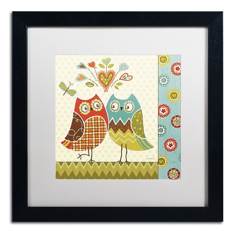 Trademark Fine Art Lisa Audit 'Owl Wonderful II' 16 x 16 Framed Art Print (WAP0211-B1616MF) image 1