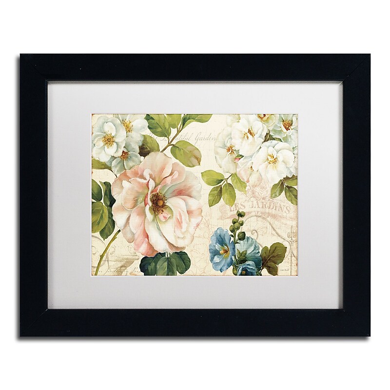 Trademark Fine Art Lisa Audit 'Les Jardin I' 11 x 14 Framed Art Print (WAP0212-B1114MF) image 1