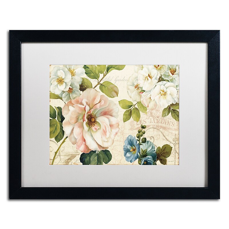 Trademark Fine Art Lisa Audit 'Les Jardin I' 16 x 20 Framed Art Print (WAP0212-B1620MF) image 1