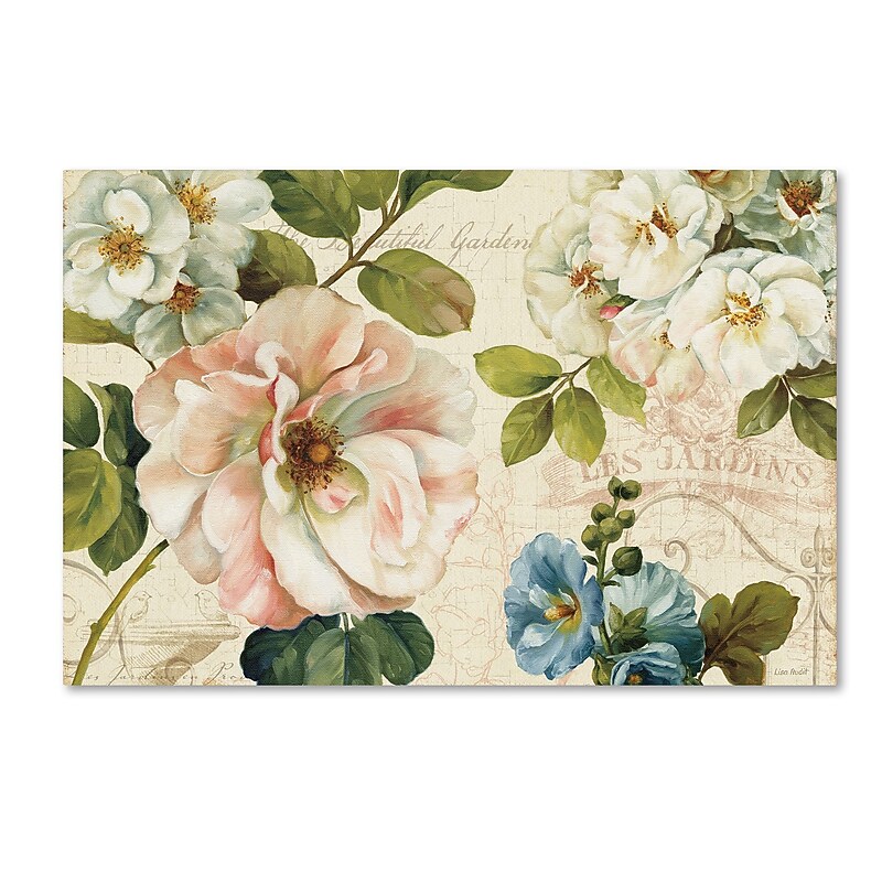 Trademark Fine Art Lisa Audit 'Les Jardin I' 16 x 24 (WAP0212-C1624GG) image 1