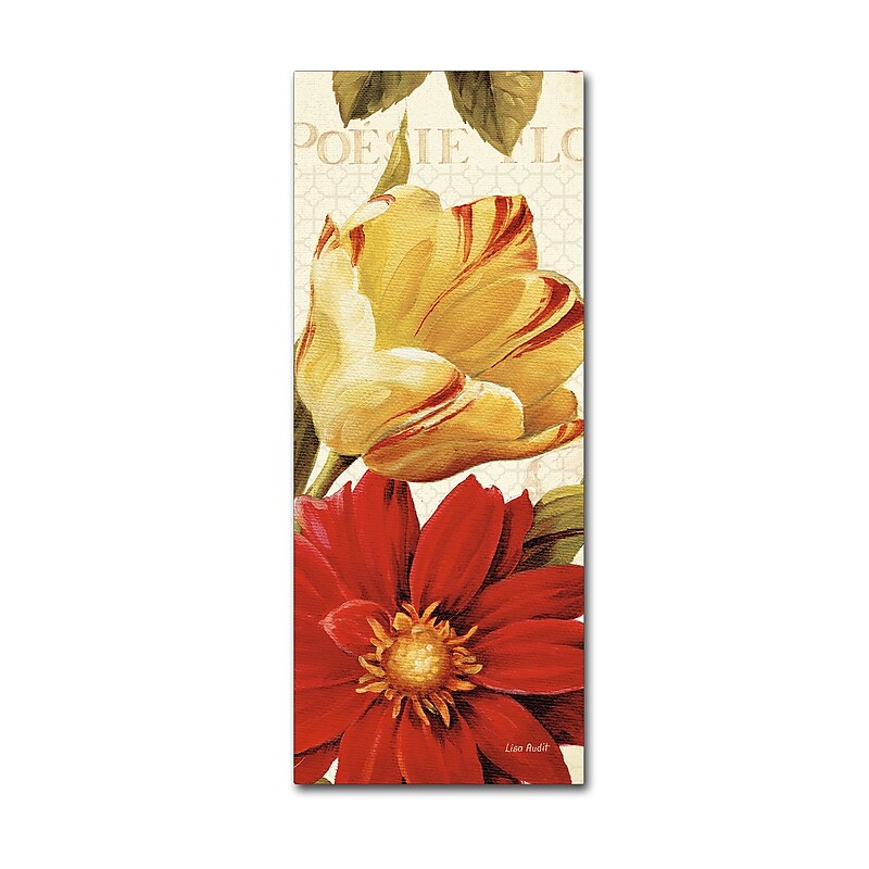 Trademark Fine Art Lisa Audit 'Poesie Florale Panel II' 8 x 19 (WAP0224-C819GG) image 1
