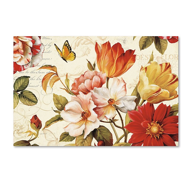 Trademark Fine Art Lisa Audit 'Poesie Florale III' 22 x 32 (WAP0227-C2232GG) image 1