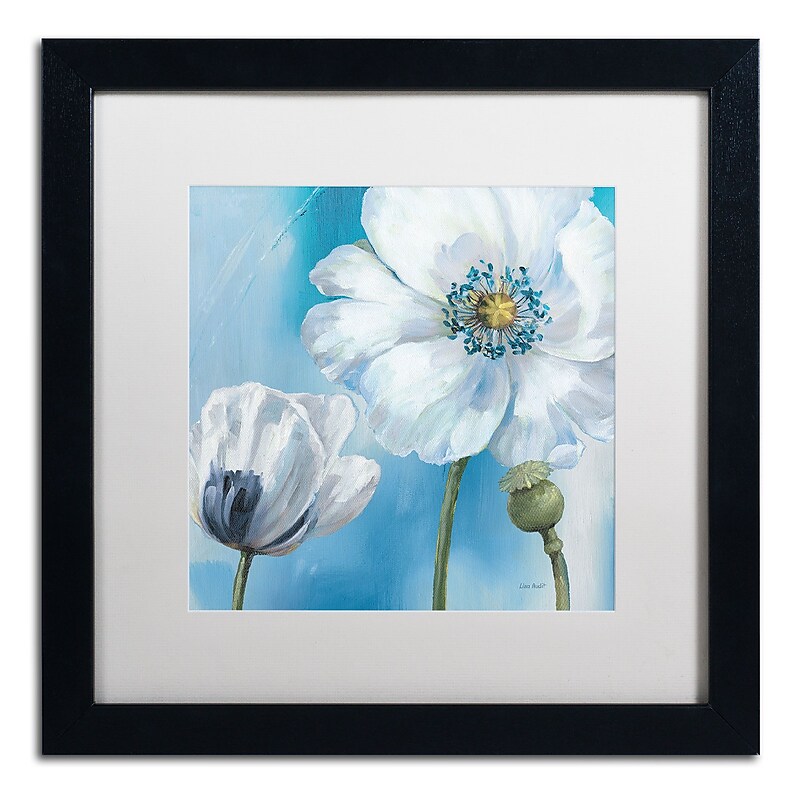 Trademark Fine Art Lisa Audit 'Blue Dance III' 16 x 16 Framed Art Print (WAP0249-B1616MF) image 1