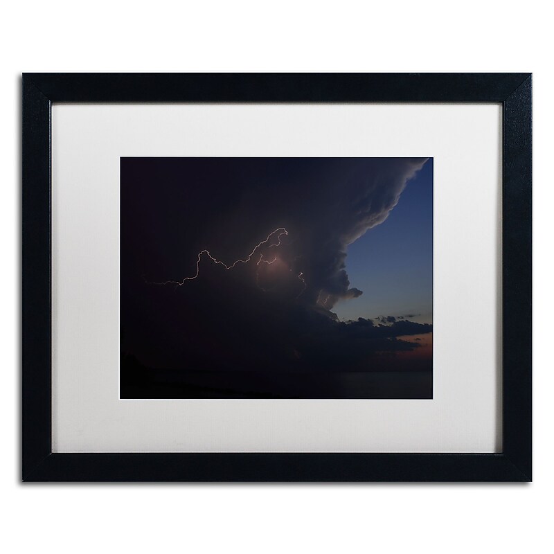 Trademark Fine Art Kurt Shaffer 'Sunset Thunderhead #3' 16 x 20 Framed Art Print (KS0152-B1620MF) image 1