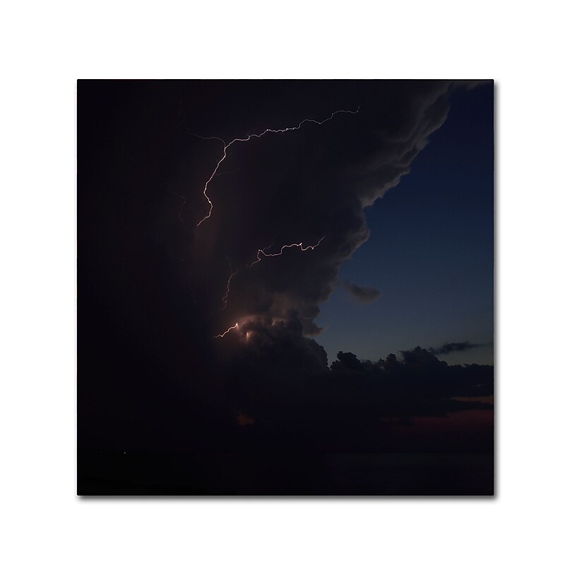 Trademark Fine Art Kurt Shaffer 'Sunset Thunderhead #2' 18 x 18 (KS0153-C1818GG) image 1