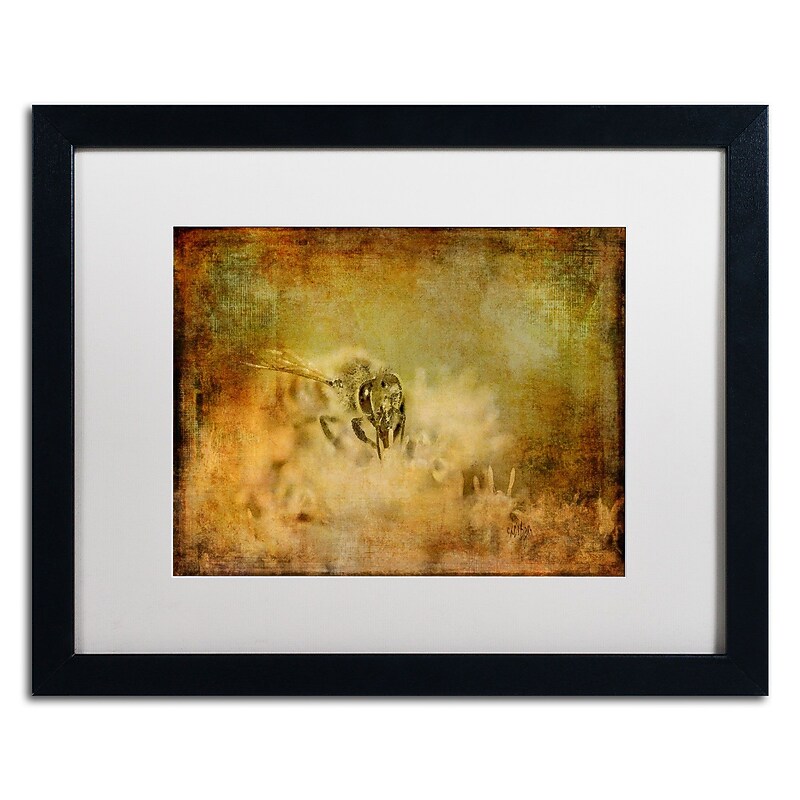 Trademark Fine Art Lois Bryan 'Send the Bees Love' 16 x 20 Framed Art Print (LBR0282-B1620MF) image 1