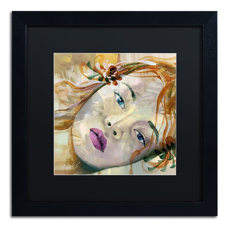 Trademark Fine Art Andrea 'Pale Blue Eyes' 16 x 16 Framed Art Print (MA0608-B1616BMF) image 1