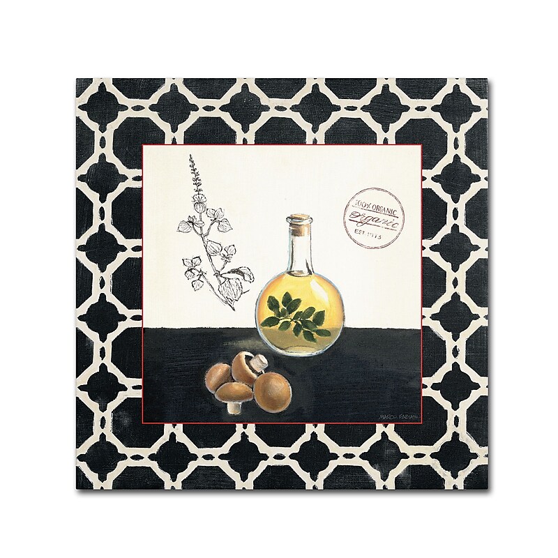 Trademark Fine Art Marco Fabiano 'Oregano and Mushrooms' 14 x 14 (WAP0145-C1414GG) image 1