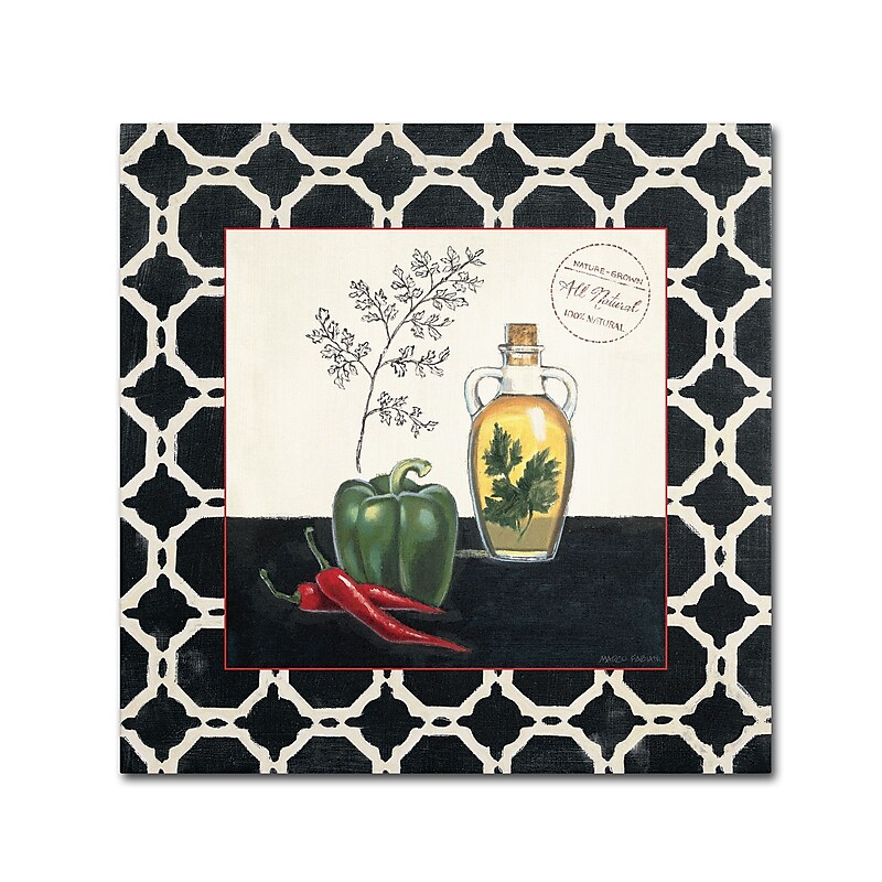 Trademark Fine Art Marco Fabiano 'Parsley and Peppers' 35 x 35 (WAP0146-C3535GG) image 1