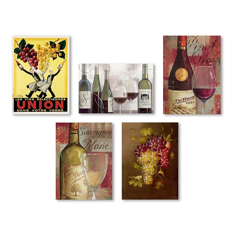 Trademark Fine Art Wine Wall Collection 14 x 19 (WC0007-SET-5) image 1