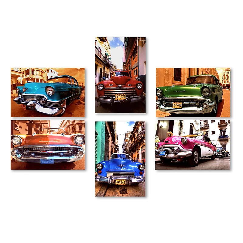 Trademark Fine Art Classic Cars Wall Collection 12 x 19 (WC0010-SET-6) image 1