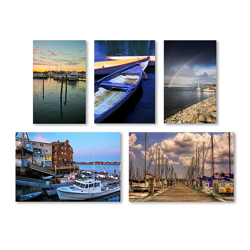 Trademark Fine Art Boats Wall Collection 16 x 24 (WC0015-SET-5) image 1