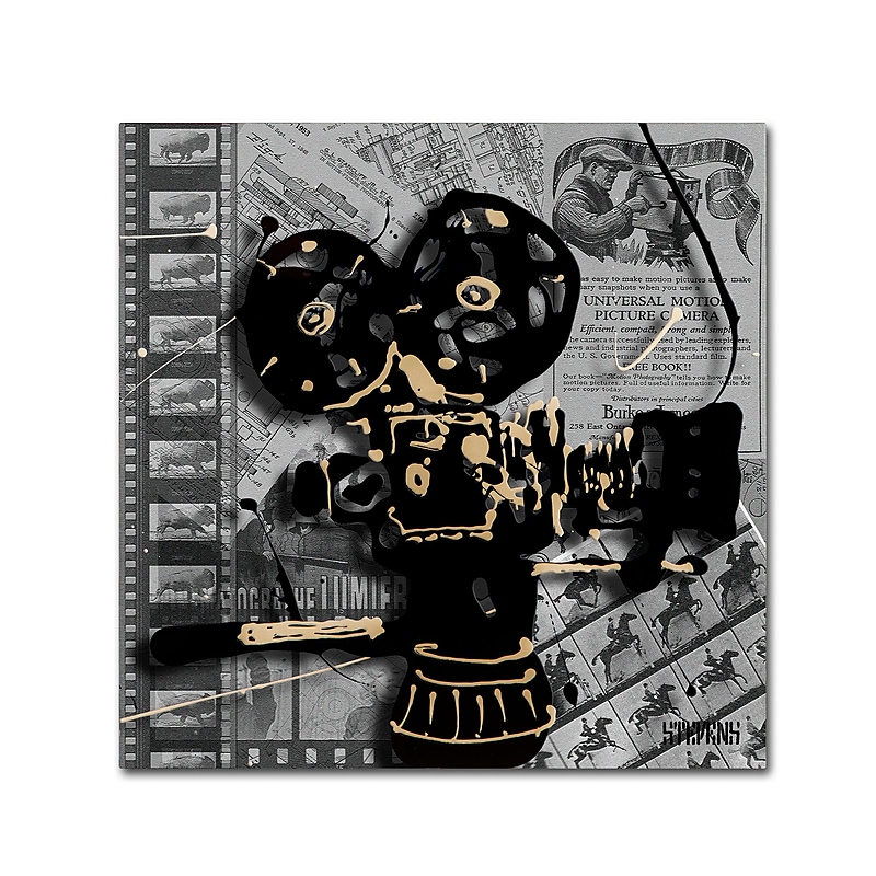 Trademark Fine Art Roderick Stevens 'Movie Camera' 24 x 24 (RS1002-C2424GG) image 1