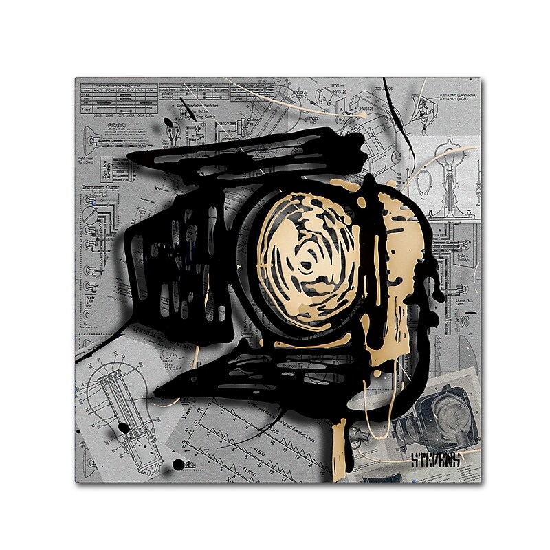 Trademark Fine Art Roderick Stevens 'Movie Light' 14 x 14 (RS1003-C1414GG) image 1