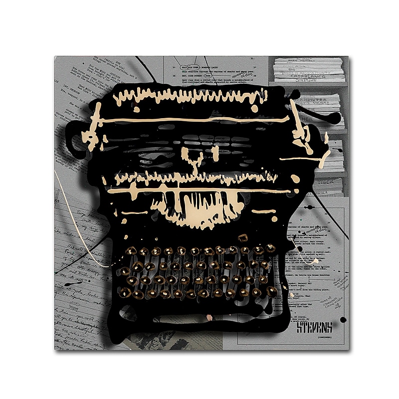 Trademark Fine Art Roderick Stevens 'Movie Typewriter' 24 x 24 (RS1005-C2424GG) image 1