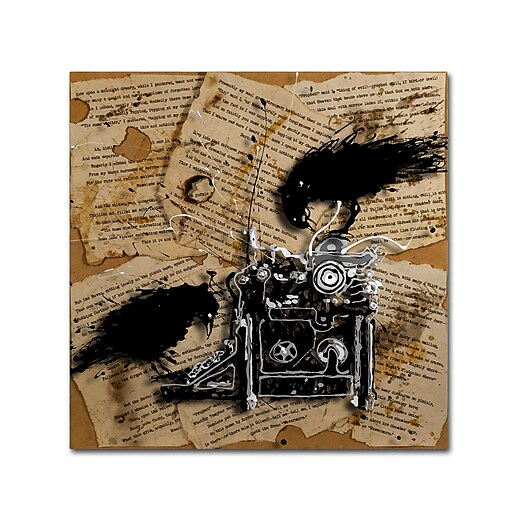 アート・デザイン・音楽 RAVENS MACK Trademark Fine Art Roderick Stevens 'Quoth the Raven 1' 35 x