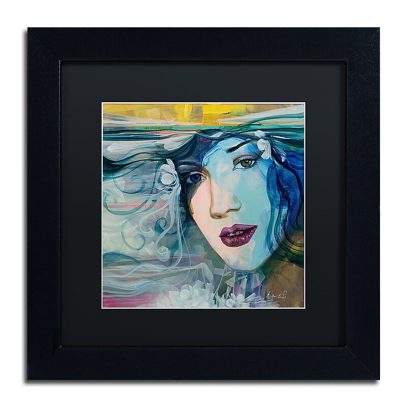 Trademark Fine Art Andrea 'Celeste' 11 x 11 Framed Art Print (MA0601-B1111BMF) image 1