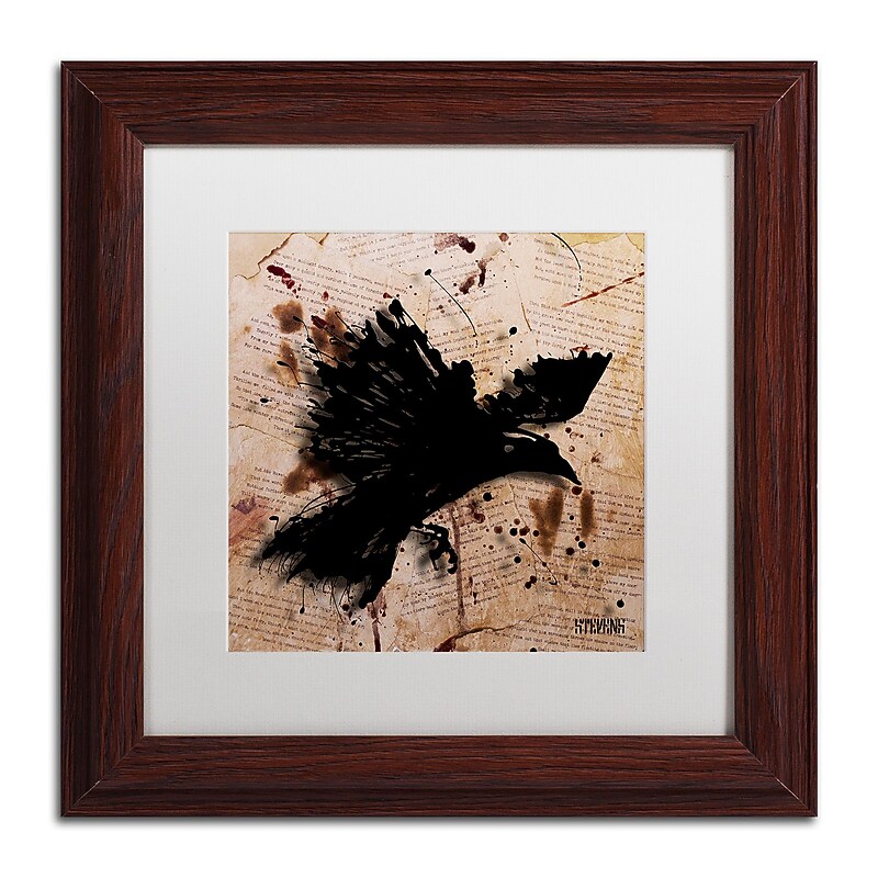 Trademark Fine Art Roderick Stevens 'The Raven 1' 11 x 11 (RS1011-W1111MF) image 1