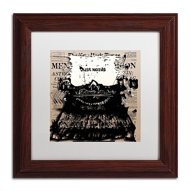 Trademark Fine Art Roderick Stevens 'Just Words 2' 11 x 11 (RS983-W1111MF) image 1