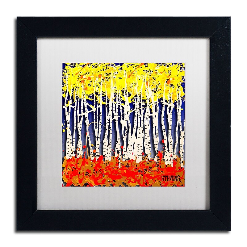 Trademark Fine Art Roderick Stevens 'White Aspens' 11 x 11 (RS994-B1111MF) image 1