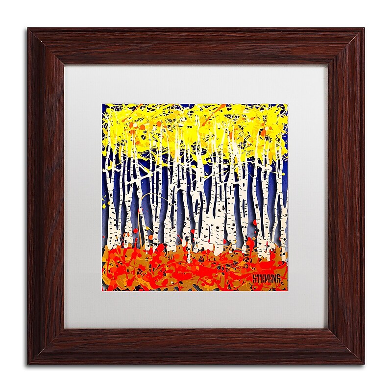 Trademark Fine Art Roderick Stevens 'White Aspens' 11 x 11 (RS994-W1111MF) image 1