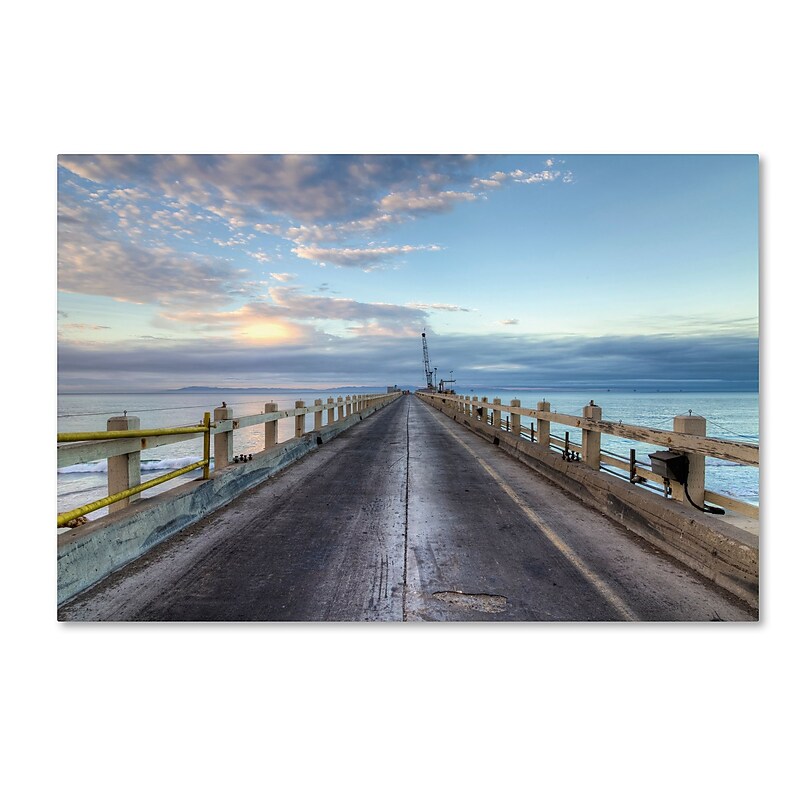 Trademark Fine Art Chris Moyer 'Carpinteria Pier View I' 30 x 47 (ALI0771-C3047GG) image 1