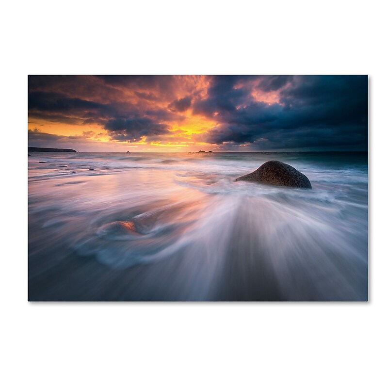 Trademark Fine Art Mathieu Rivrin 'Ocean Painting' 22 x 32 (RV0039-C2232GG) image 1