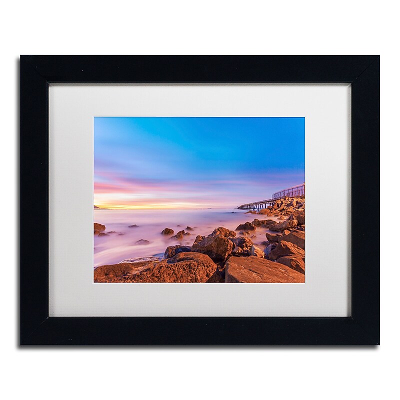 Trademark Fine Art Chris Moyer 'Low Shoals View' 11 x 14 Framed Art Print (ALI0763-B1114MF) image 1