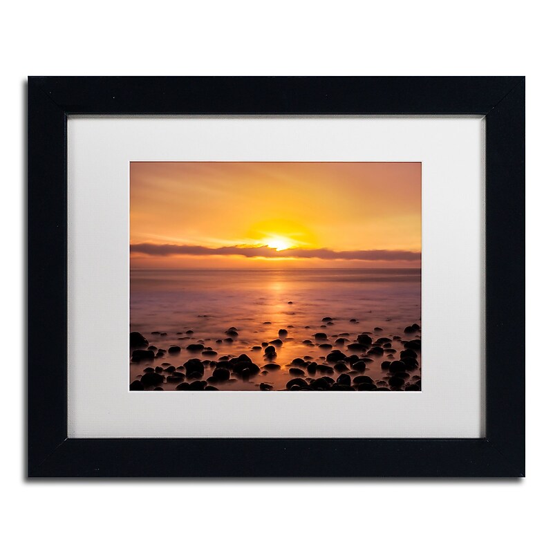 Trademark Fine Art Chris Moyer 'Pacific Sunset' 11 x 14 Framed Art Print (ALI0765-B1114MF) image 1