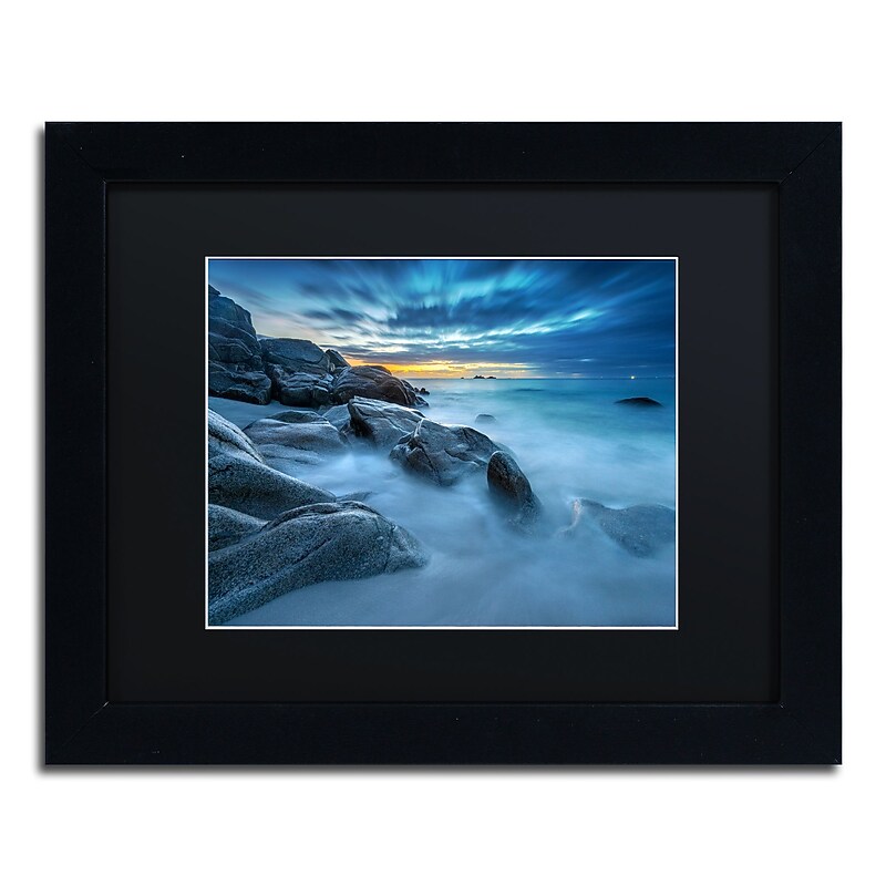 Trademark Fine Art Mathieu Rivrin 'Blue Hour for a Blue Ocean' 11 x 14 (RV0033-B1114BMF) image 1