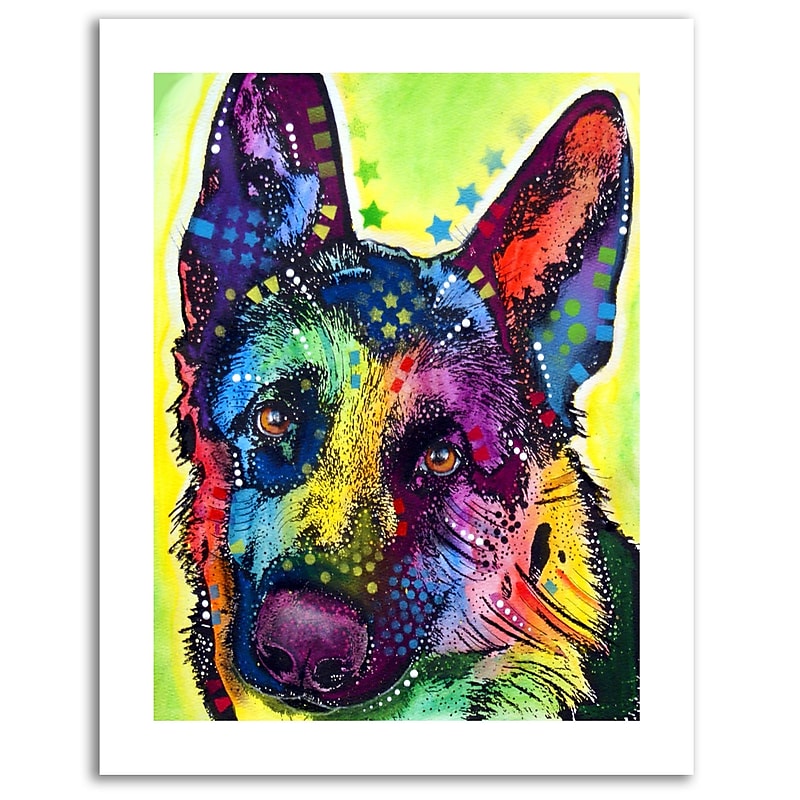 Trademark Fine Art Dean Russo 'German Shepherd' Paper Art 18 x 24 (ALI0238-1824-P) image 1