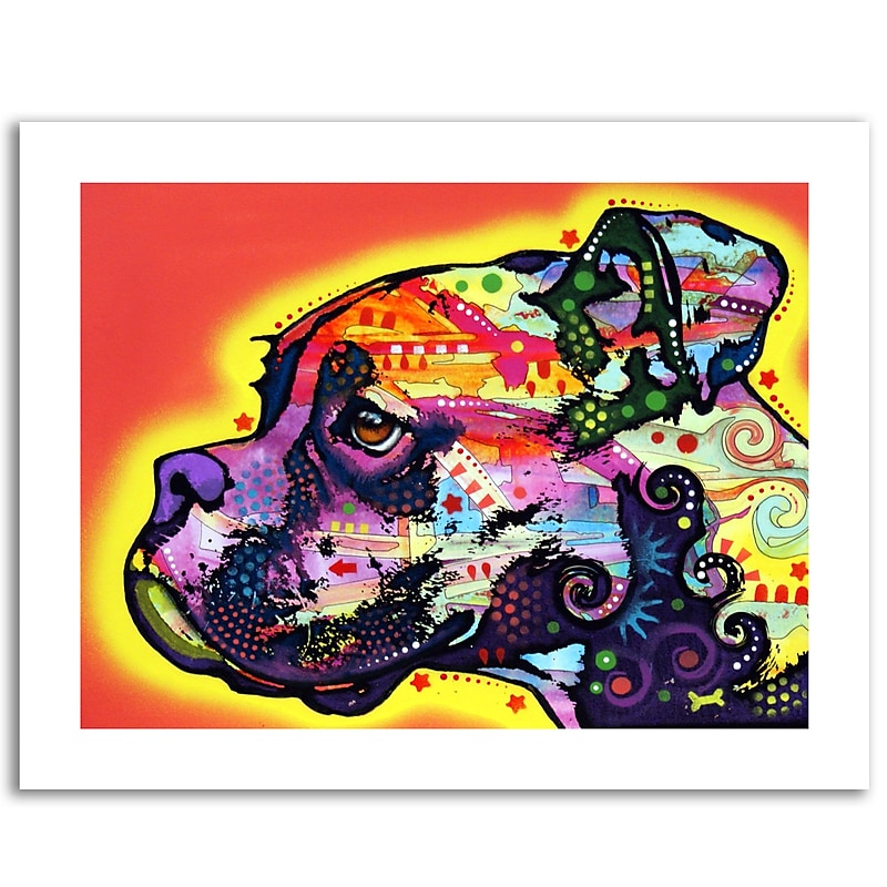 Trademark Fine Art Dean Russo 'Profile Boxer' Paper Art 18 x 24 (ALI0240-1824-P) image 1