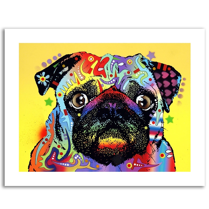 Trademark Fine Art Dean Russo 'Pug' Paper Art 18 x 24 (ALI0241-1824-P) image 1