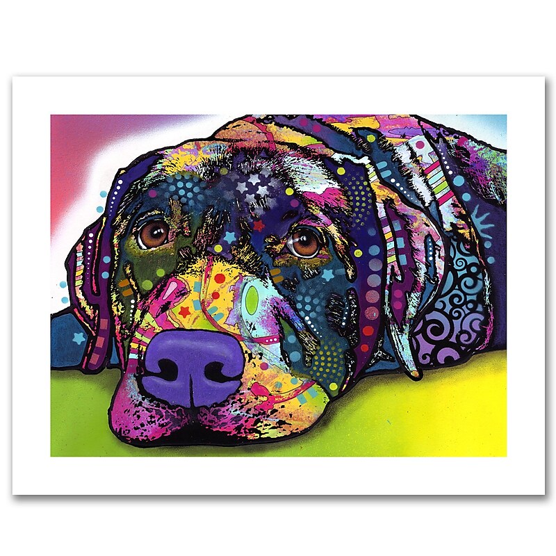 Trademark Fine Art Dean Russo 'Savvy Labrador' Paper Art 18 x 24 (ALI0242-1824-P) image 1