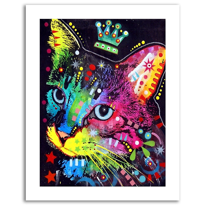 Trademark Fine Art Dean Russo 'Thinking Cat Crowned' Paper Art 18 x 24 (ALI0245-1824-P) image 1
