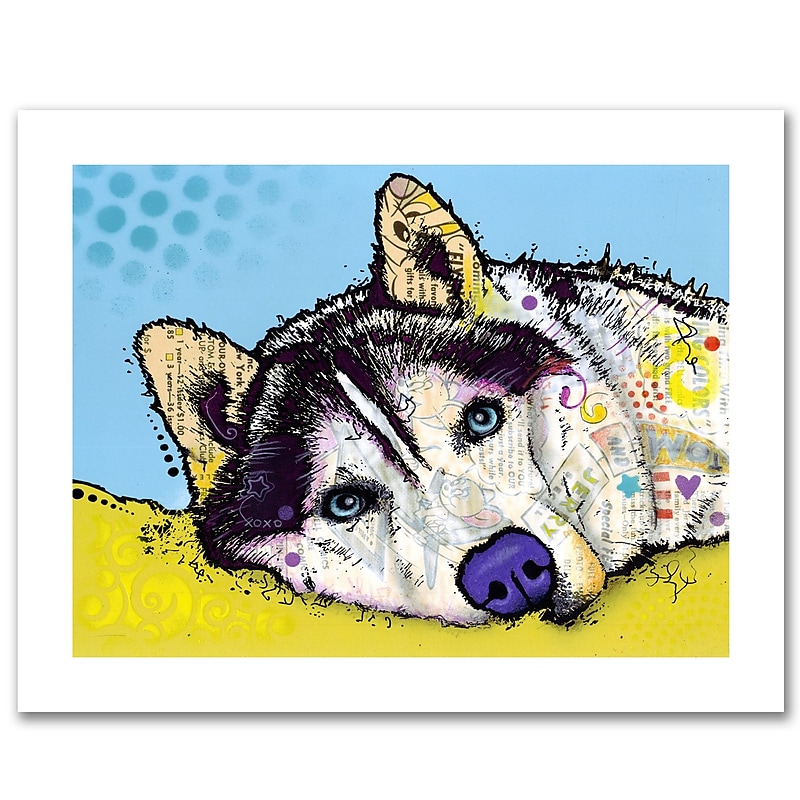 Trademark Fine Art Dean Russo 'Siberian Husky II' Paper Art 18 x 24 (ALI0255-1824-P) image 1