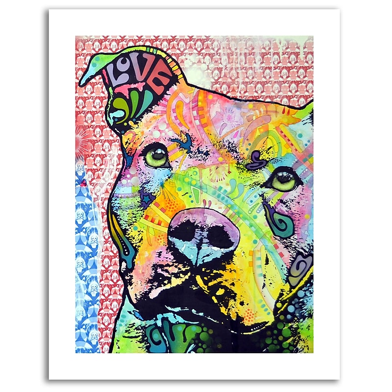 Trademark Fine Art Dean Russo 'Thoughtful Pitbull II' Paper Art 18 x 24 (ALI0261-1824-P) image 1